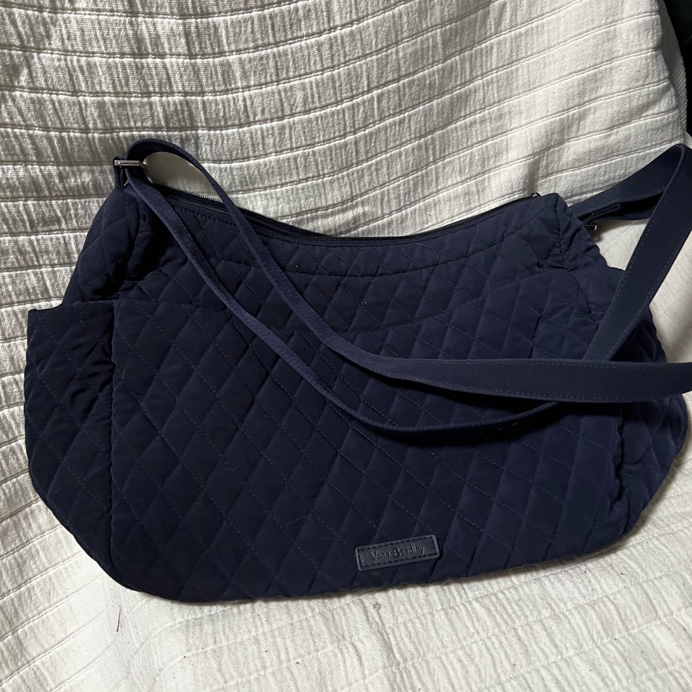 Vera Bradley Dark Blue Quilted Shoulder Bag